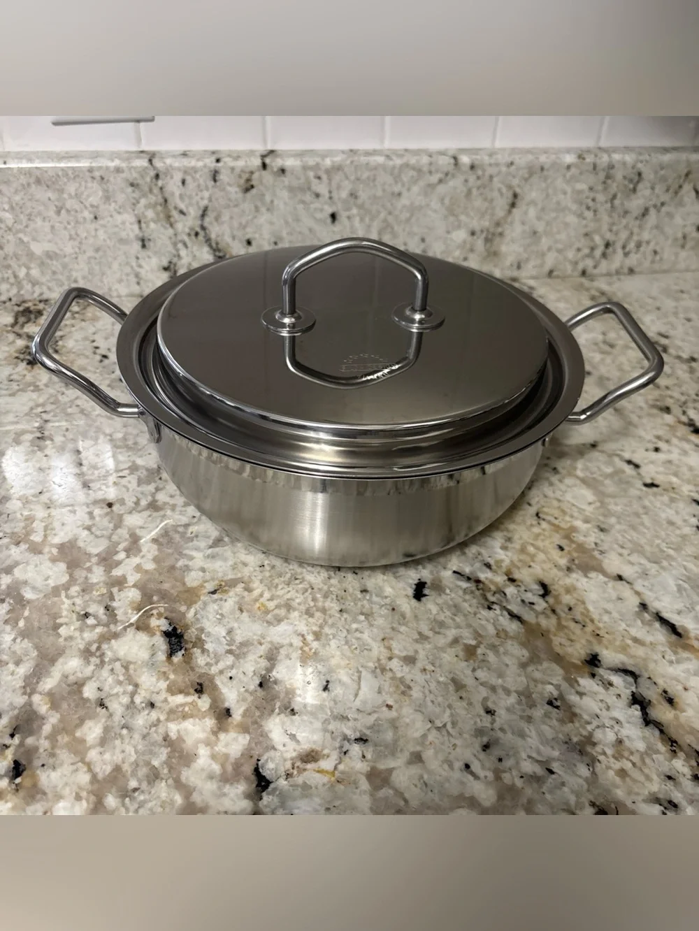 Dutch Oven Pan Silga Design 18/10 TEKNIKA Milano Italy Stainless Steel  07/19